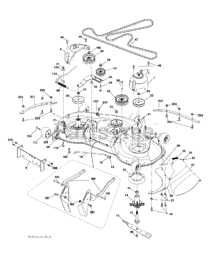 BANDA DE PLATO PARA TRACTOR 48"
