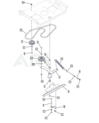 BANDA DE MOTOR ARIENS IKON XD 42" y 52"